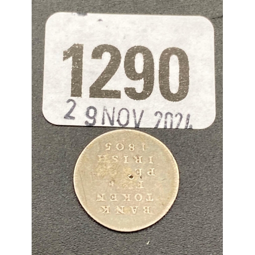 1290 - Irish Bank token 1805