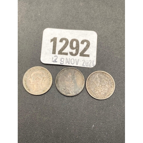 1292 - Silver 3d 1879, 1885, 1887, better grade