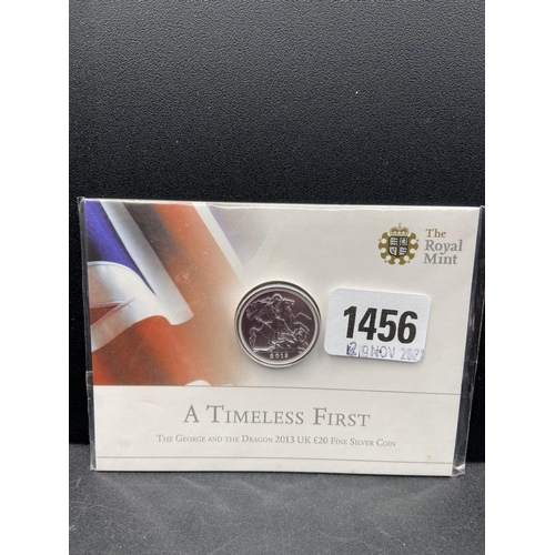 1456 - UK silver coin 2013 �20 BU St. George & Dragon