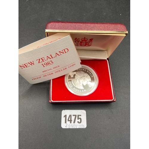 1475 - 1983 New Zealand proof silver dollar