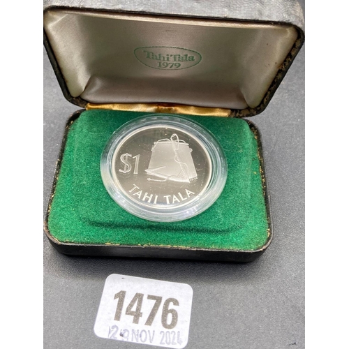 1476 - Tokelau 1975 proof silver dollar