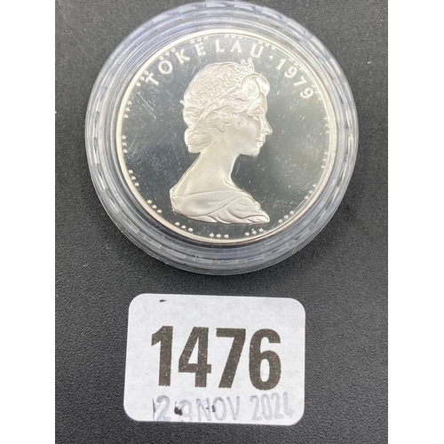 1476 - Tokelau 1975 proof silver dollar