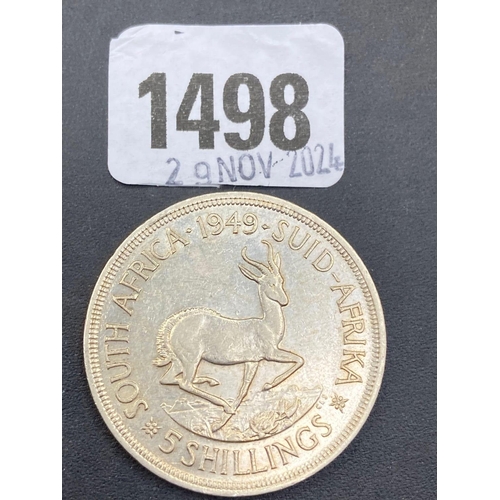 1498 - South Africa silver crown 1949 high grade