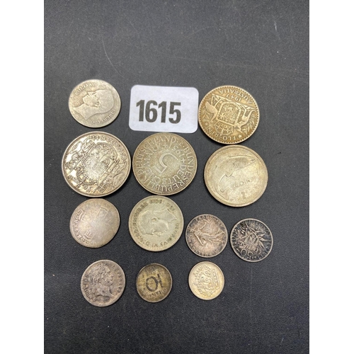 1615 - Foreign silver coins 66g