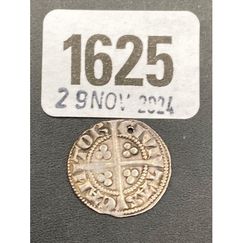 1625 - Medieval silver penny (hole)