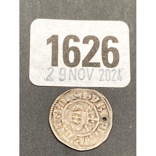 1626 - Medieval silver penny (hole)