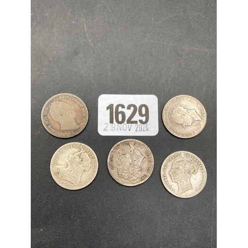 1629 - Shilling 1816 + 4 others 26g