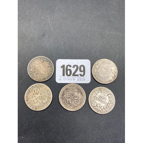 1629 - Shilling 1816 + 4 others 26g