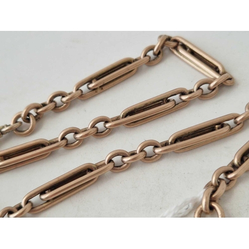 258 - A GOOD VICTORIAN ALBERT WATCH CHAIN 9CT 14 INCH 40 GMS