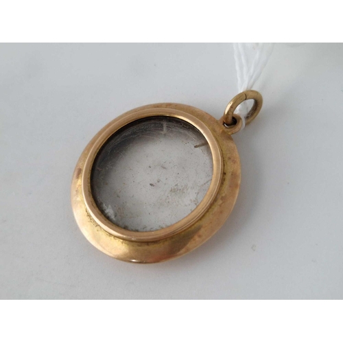 328 - A 19th CENTURY PENDANT LOCKET 15CT GOLD 9.4 GMS