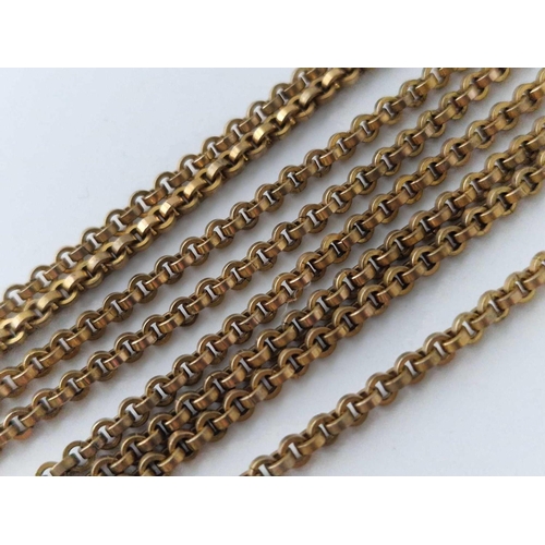 35 - A antique gilt metal guard chain 52 inch