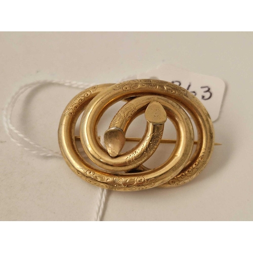 363 - Antique Victorian pinchbeck knot brooch