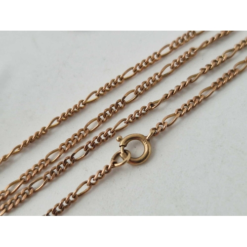 430 - A figero link neck chain 9ct 14 inch 2.2 gms