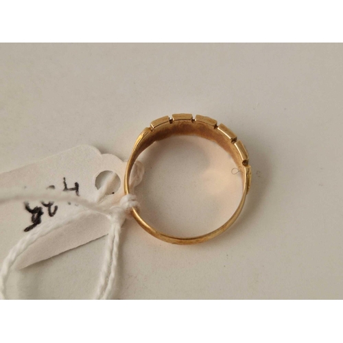 435 - A antique pearl ring 18ct gold size N 3 gms