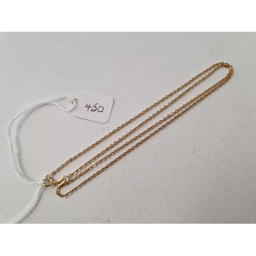 450 - A 9ct neck chain