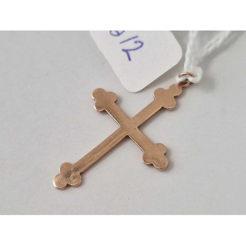 512 - A cross pendant 9ct 1.7 gms