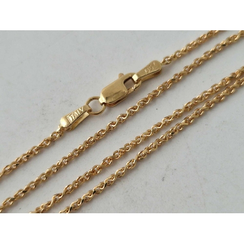 514 - A Italian link neck chain 18ct gold 15 inch 3.5 gms