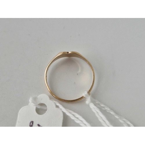 524 - A heart ring 9ct size J