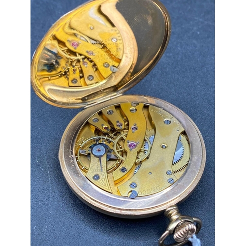 679 - A rolled gold pocket watch with seconds dial