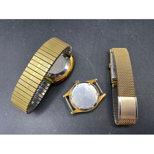 680 - A gents VOLVO wrist watch with seconds sweep and date aperture and two others