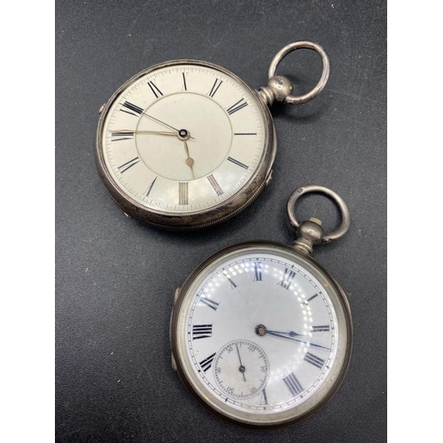 717 - Two gents silver pocket watches