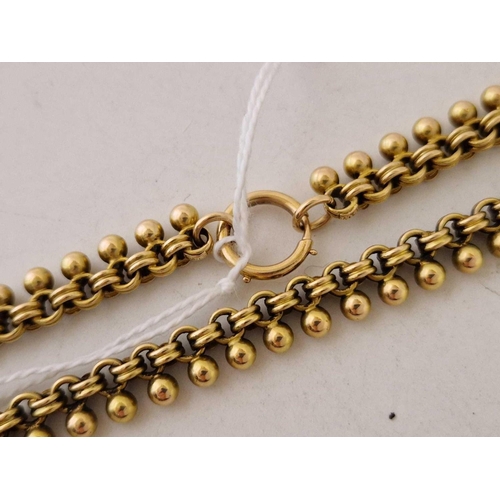 79 - A Victorian choker necklace 15ct gold 18 inch 27.5 gms