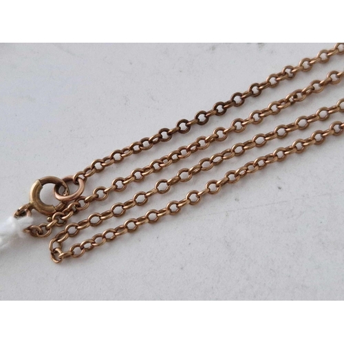 90 - A rose gold neck chain 9ct 20 inch 4.4 gms