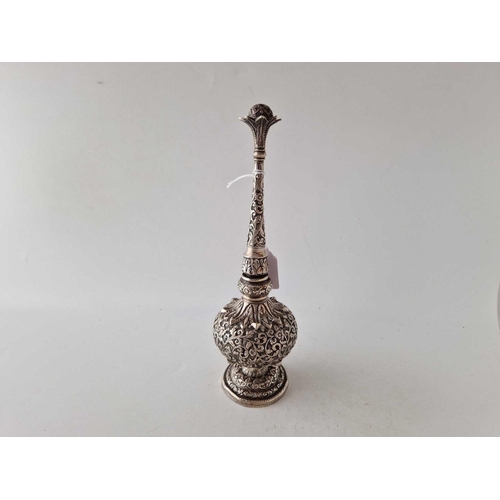 988 - An antique Indian silver water sprinkler, 9 inches high, 185 g.