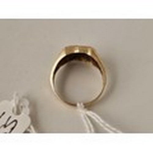 350 - Gold Signet Ring 9ct Size R 4g