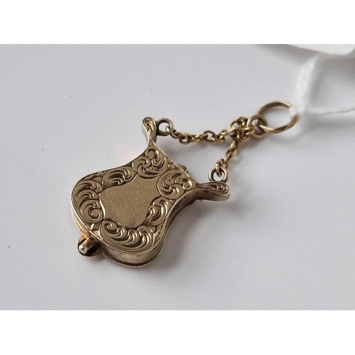 11 - A rare 19th century mourning musical pendant locket in gold