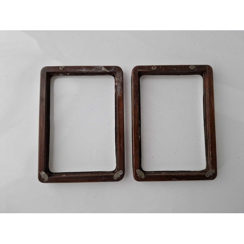 1107 - Pair of mounted photo frames (no backs) 6.5 in high