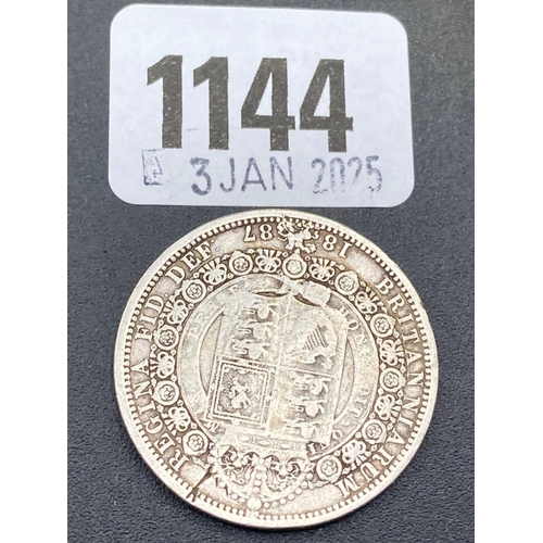 1144 - Half crown 1887