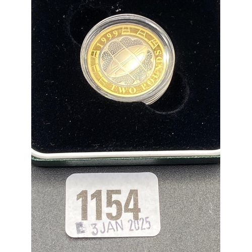 1154 - Proof silver �2 coin 1999