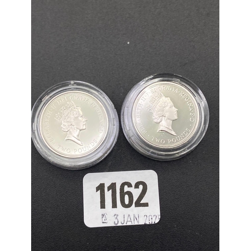 1162 - Proof silver �2 set (2) 1985