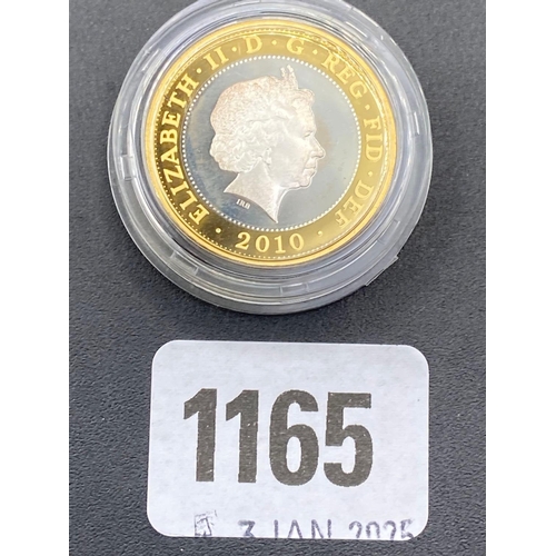 1165 - Proof silver �2 coin 2010