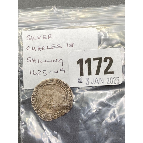 1172 - Charles I shilling 1625-49