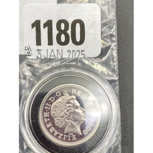 1180 - Silver Millennium 10p coin 2000