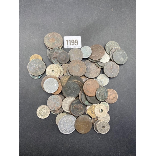 1199 - A mixed bag of mainly 19th Century foreign copper coinage