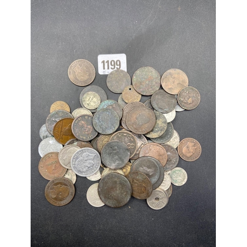 1199 - A mixed bag of mainly 19th Century foreign copper coinage