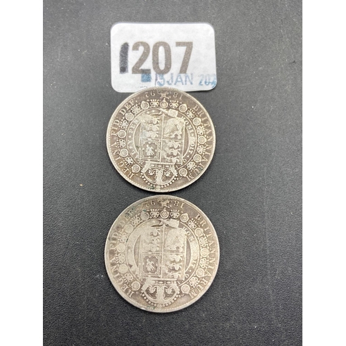 1207 - Victoria half crown 1892 (2)