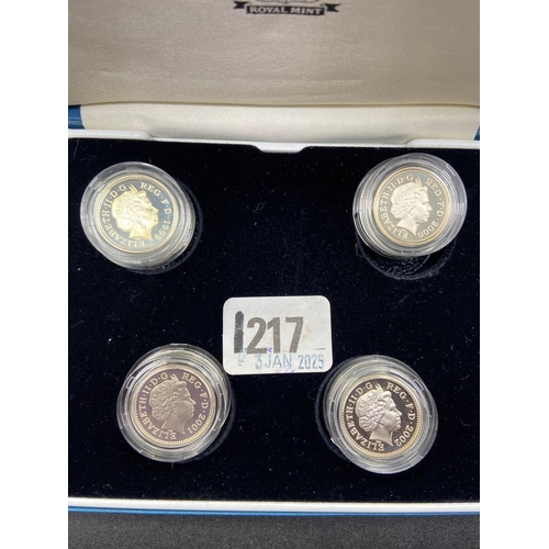 1217 - Proof silver �1 coins (4)