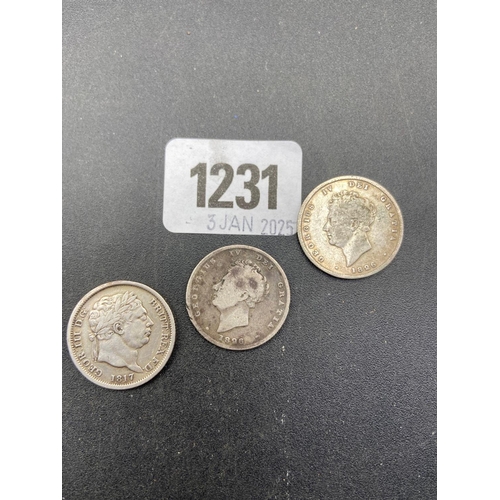 1231 - George III and IV Shillings