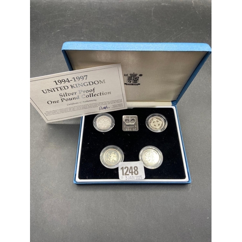 1248 - Silver Proof Pound set