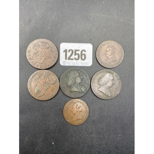 1256 - 18th Century Tokens x 6