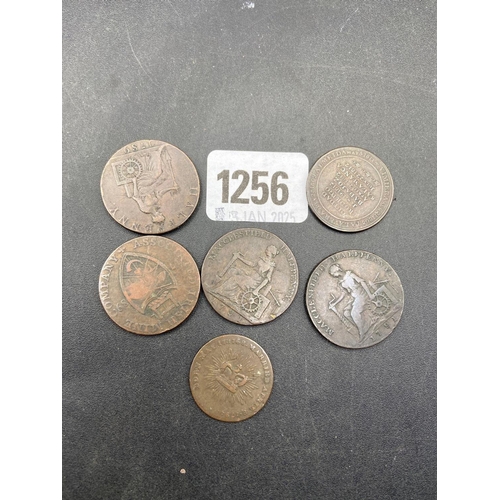 1256 - 18th Century Tokens x 6