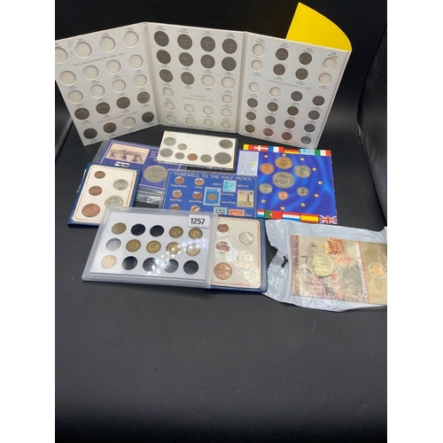 1257 - UK coin sets and accessories