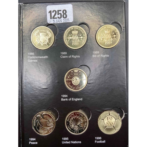 1258 - 1986 to 1999 Proof Two pound set including Rare claim of rights