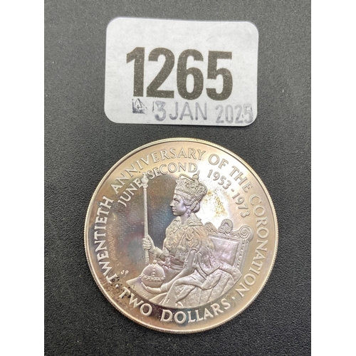 1265 - Cook Island proof silver crown