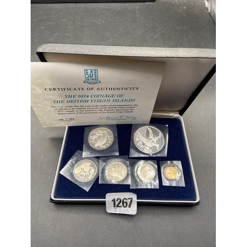 1267 - British Virgin Islands proof set 1974