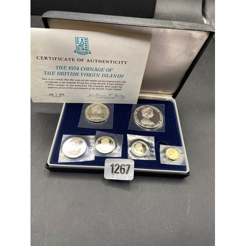 1267 - British Virgin Islands proof set 1974